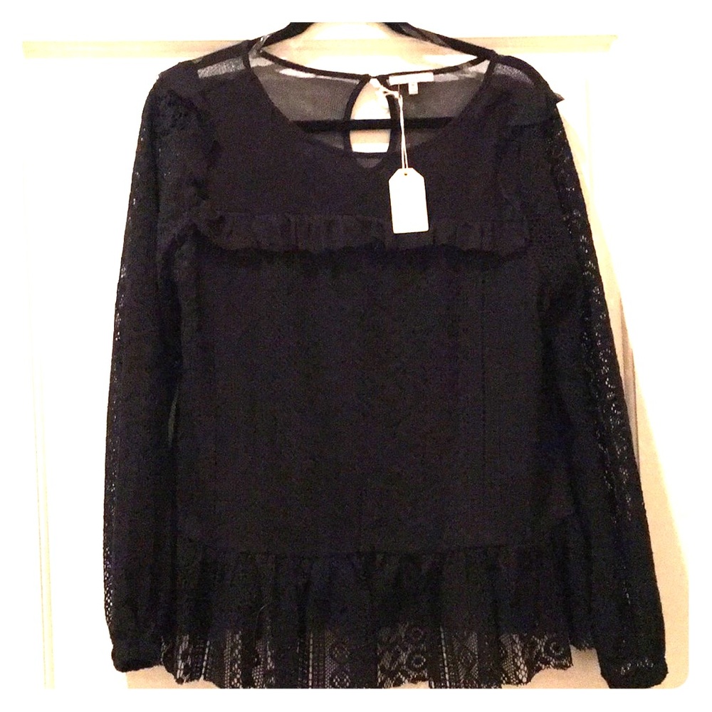 Black peplum top
